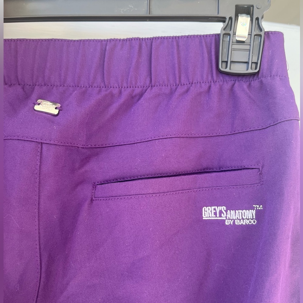 Grey's Anatomy Purple Scrub Pants, NEW With Tags, Women’s Sz XXS - Picture 2 of 10